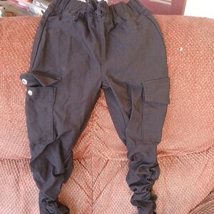 like an angel Black Cargo Jogger Pants